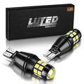 912 921 LED Bulbs Reverse Lights Xenon White 2200 Lumens Extremely Bright Canbus Error Free W16W T15 906  with Lens for Tail Backup Lights, Pack of 2