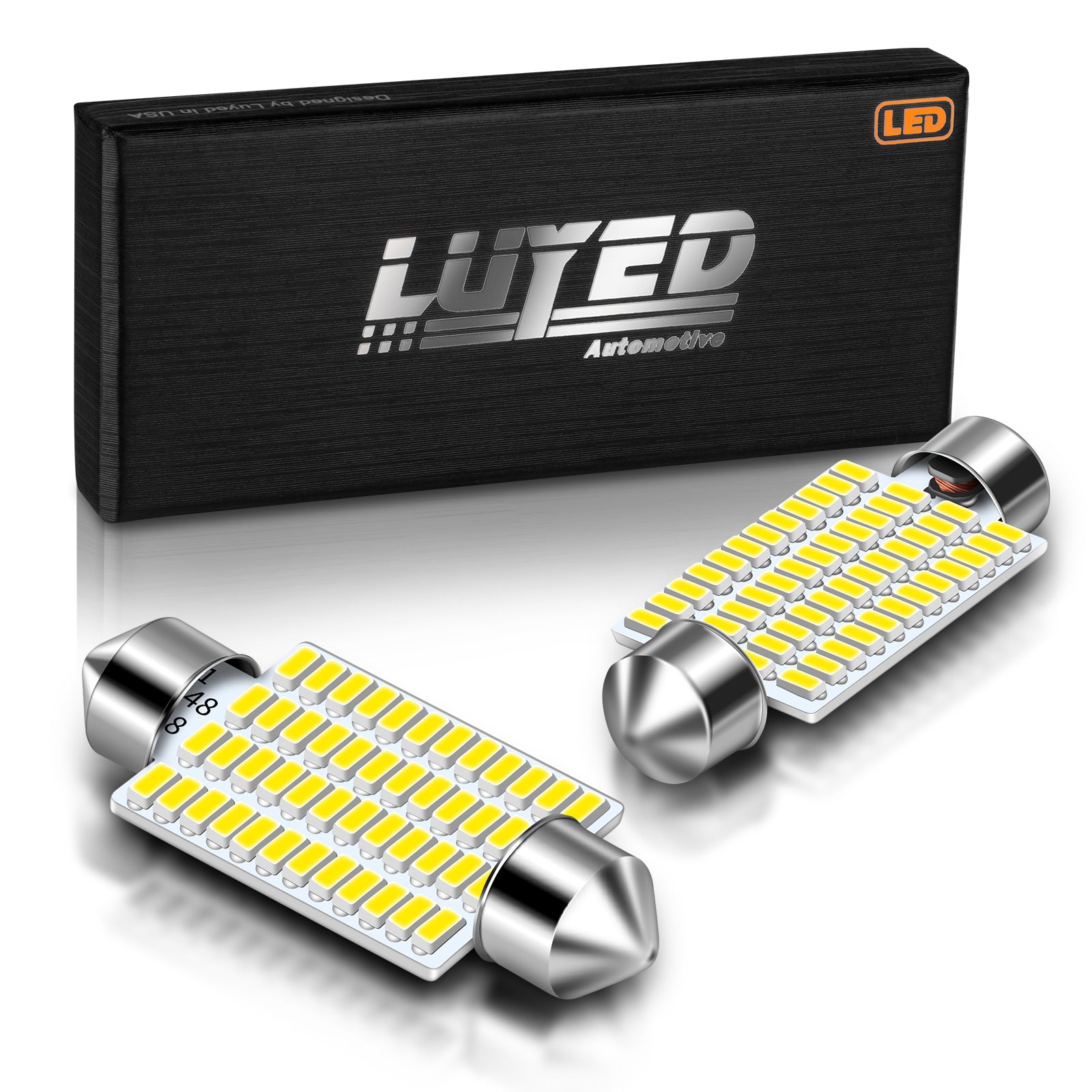 569 578 LED Bulbs Xenon White 211-2 212-2 LED Bulbs Used for Car Interior Map Dome Lights,Pack of 2
