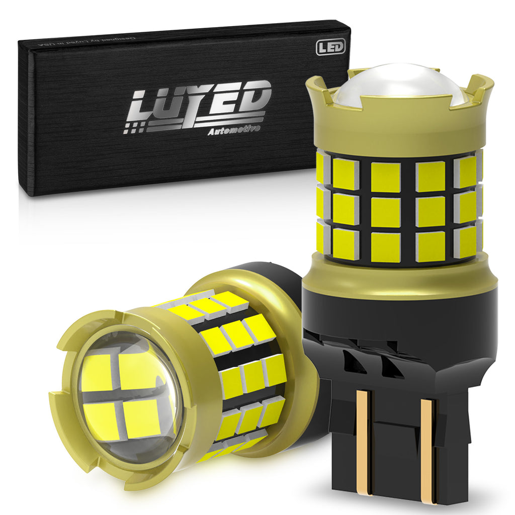 LUYED 7440 7443 LED Bulb White Backup Reverse Light 600% Brighter 2000LM Super Bright, T20 7441 7444 LED Replacement with Projector Lens for Turn Signal Tail Brake Lights, Pack of 2