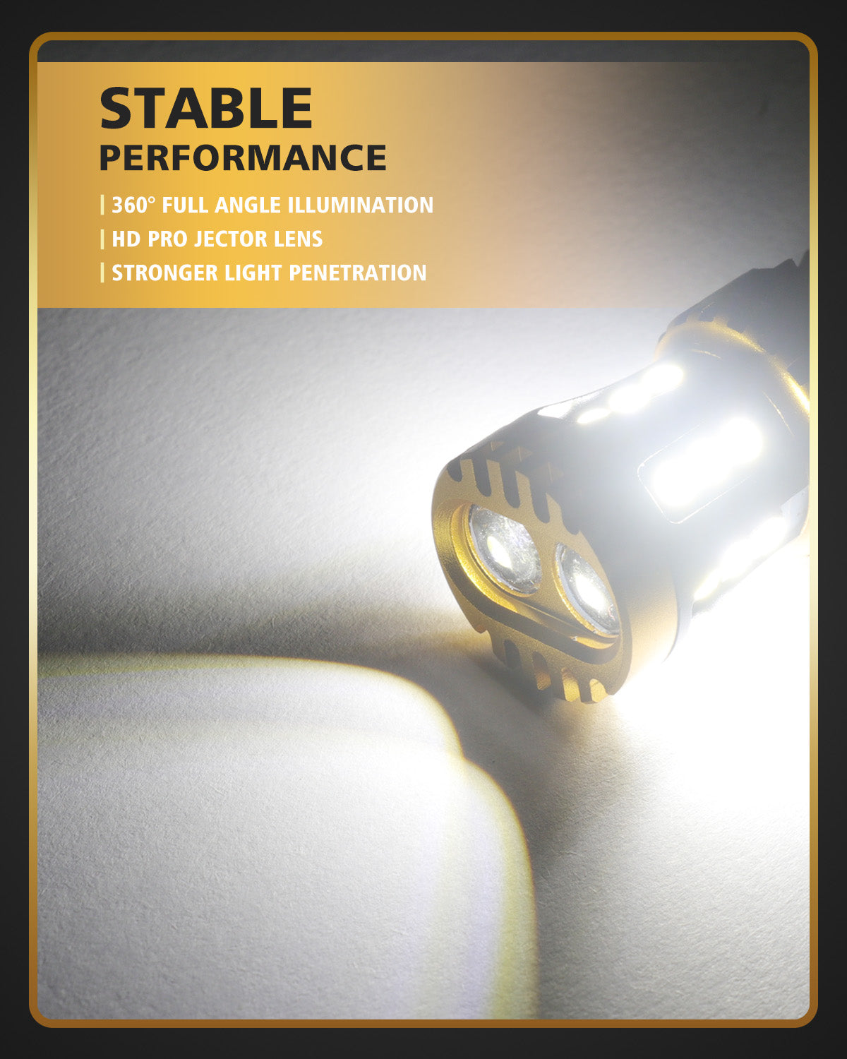 LUYED 3157 3156 LED Bulb White Reverse Lights 3056 3057 4157 LED Light Bulb with Projector for Tail light Backup light DRL Brake Parking Turn Signal Lights,Pack of 2