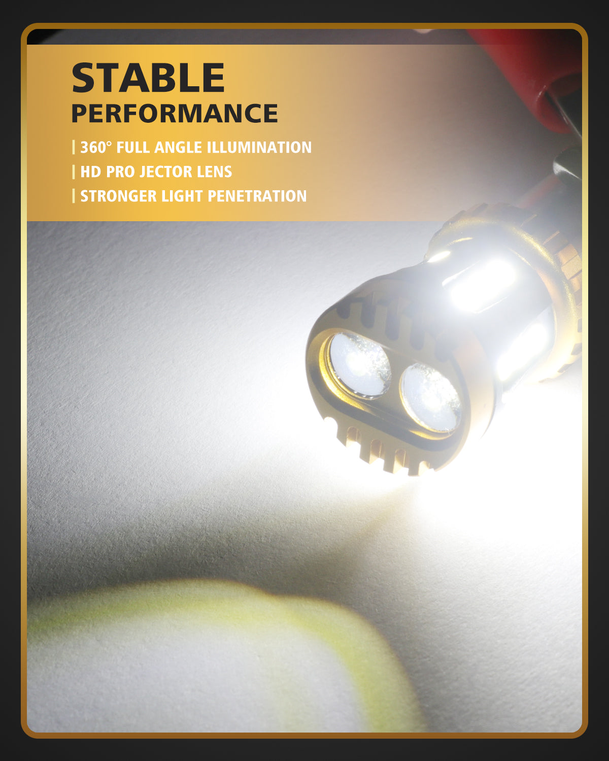 LUYED 1157 LED Bulb White Reverse Lights 2057 2357 7528 LED Light Bulb with Projector for Tail light Backup light DRL Brake Parking Turn Signal Lights,Pack of 2