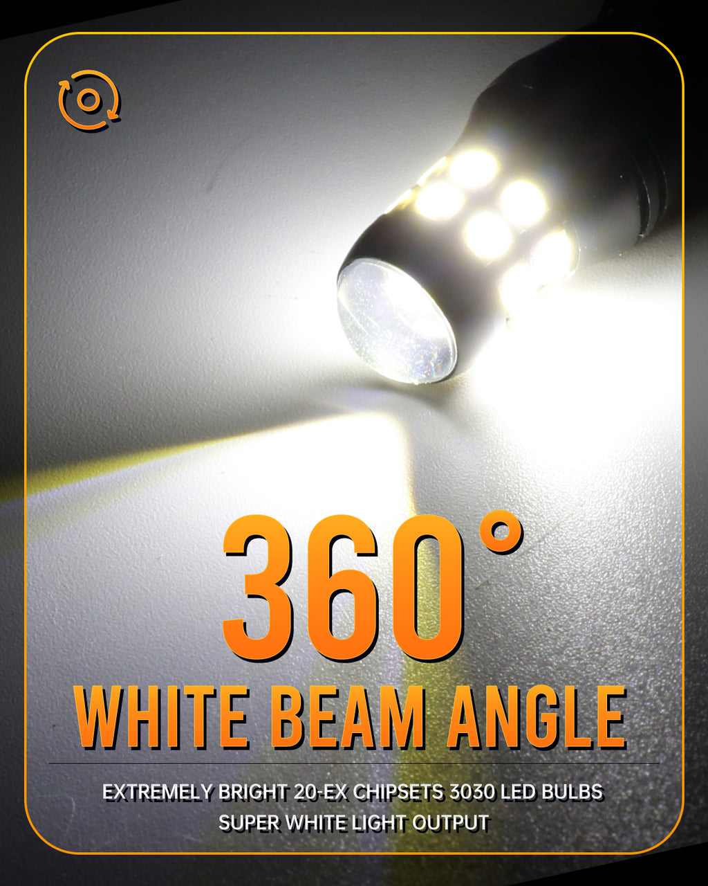 912 921 LED Bulbs Reverse Lights Xenon White 2200 Lumens Extremely Bright Canbus Error Free W16W T15 906  with Lens for Tail Backup Lights, Pack of 2