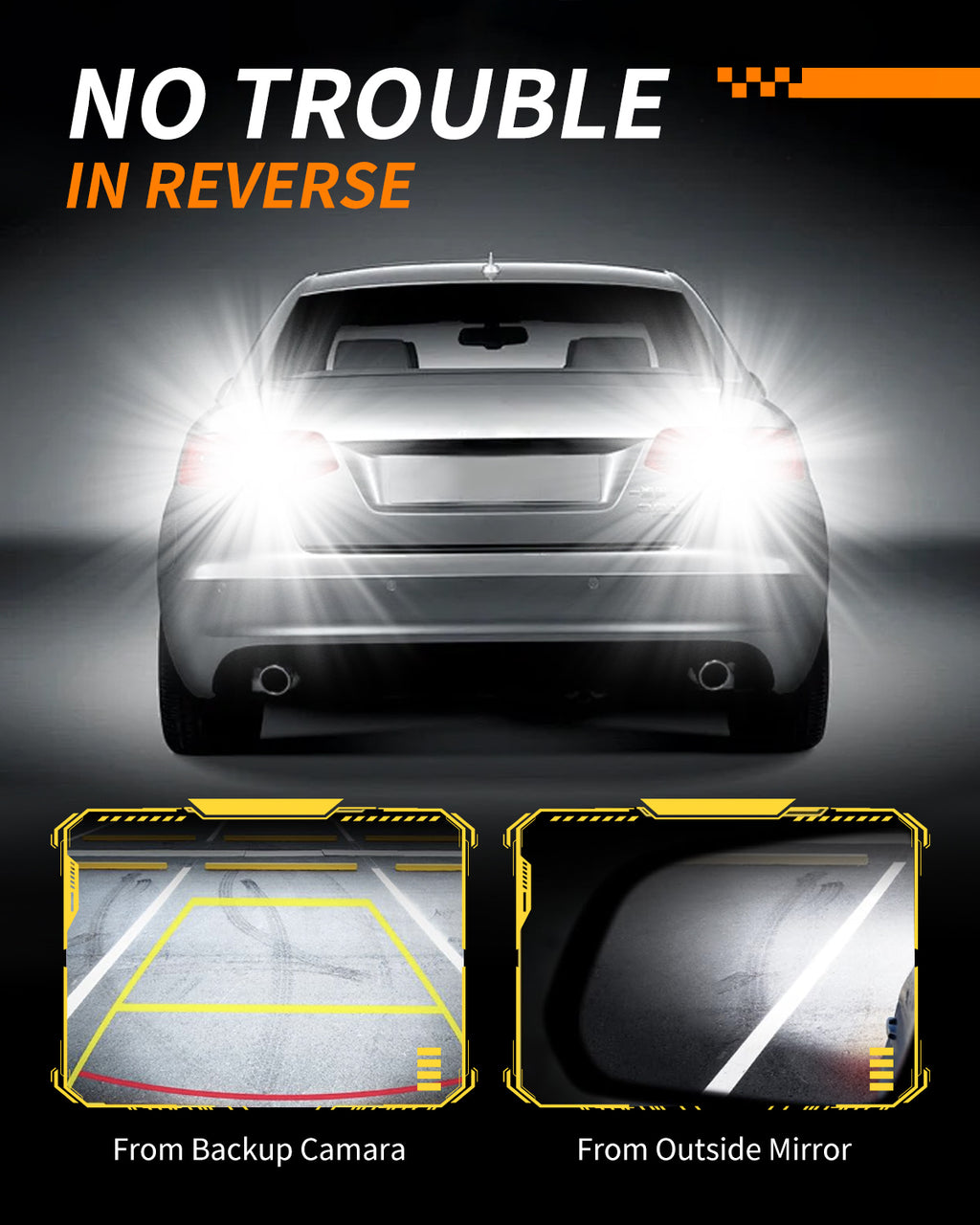 LUYED 921 LED Bulb for Backup Light Reverse Lights High Power 3030 11-SMD Chipsets 600% Brighter 6500K White,Canbus Error Free T15 906 922 W16W Exterior Light Bulbs(Pack of 2)