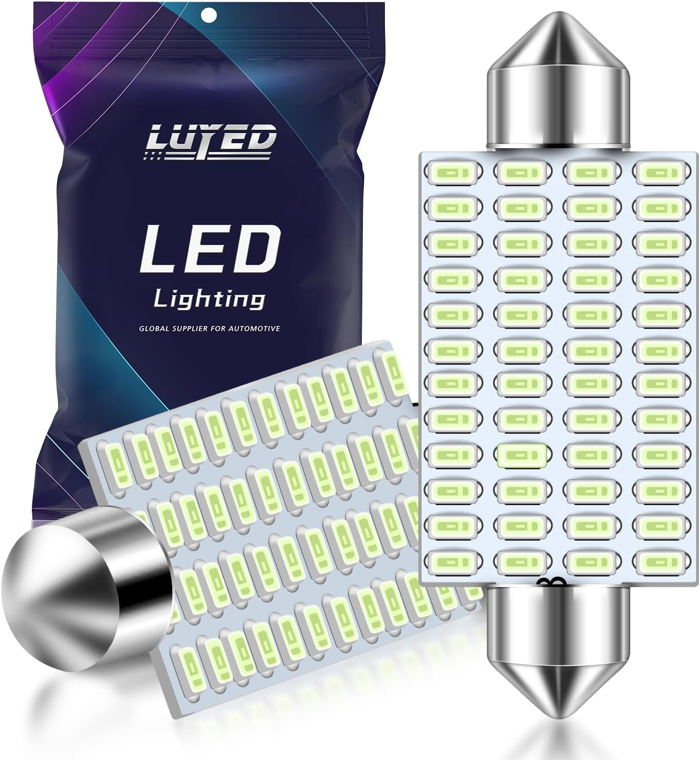 569 578 LED Bulbs Xenon White 211-2 212-2 LED Bulbs Used for Car Interior Map Dome Lights,Pack of 2