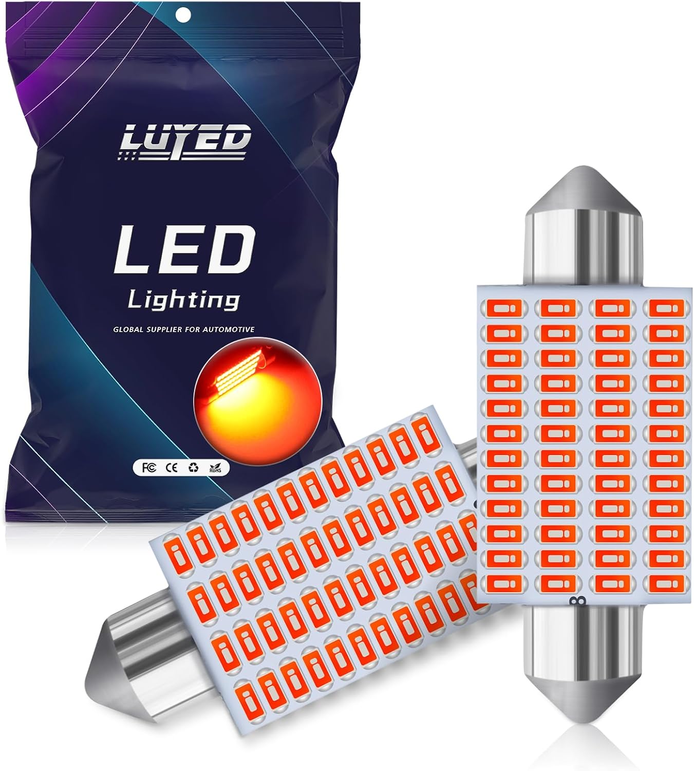 569 578 LED Bulbs Xenon White 211-2 212-2 LED Bulbs Used for Car Interior Map Dome Lights,Pack of 2