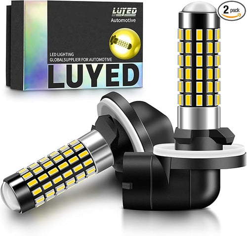 881 LED Fog Light Bulb 1800 Lumens Super Bright 889 894 896 Led Bulbs with Projector for Fog Lights,Xenon White,Pack of 2