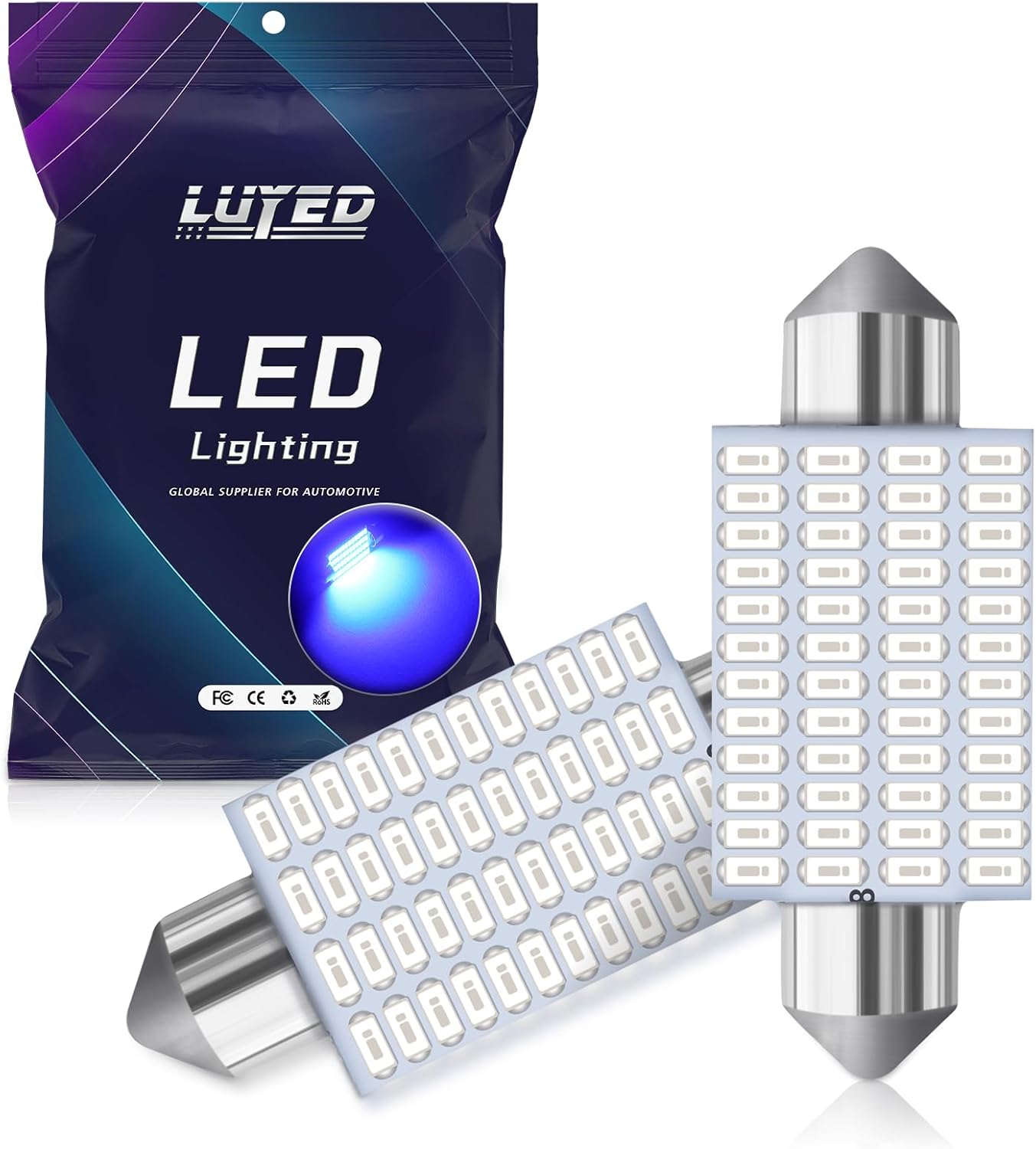 569 578 LED Bulbs Xenon White 211-2 212-2 LED Bulbs Used for Car Interior Map Dome Lights,Pack of 2