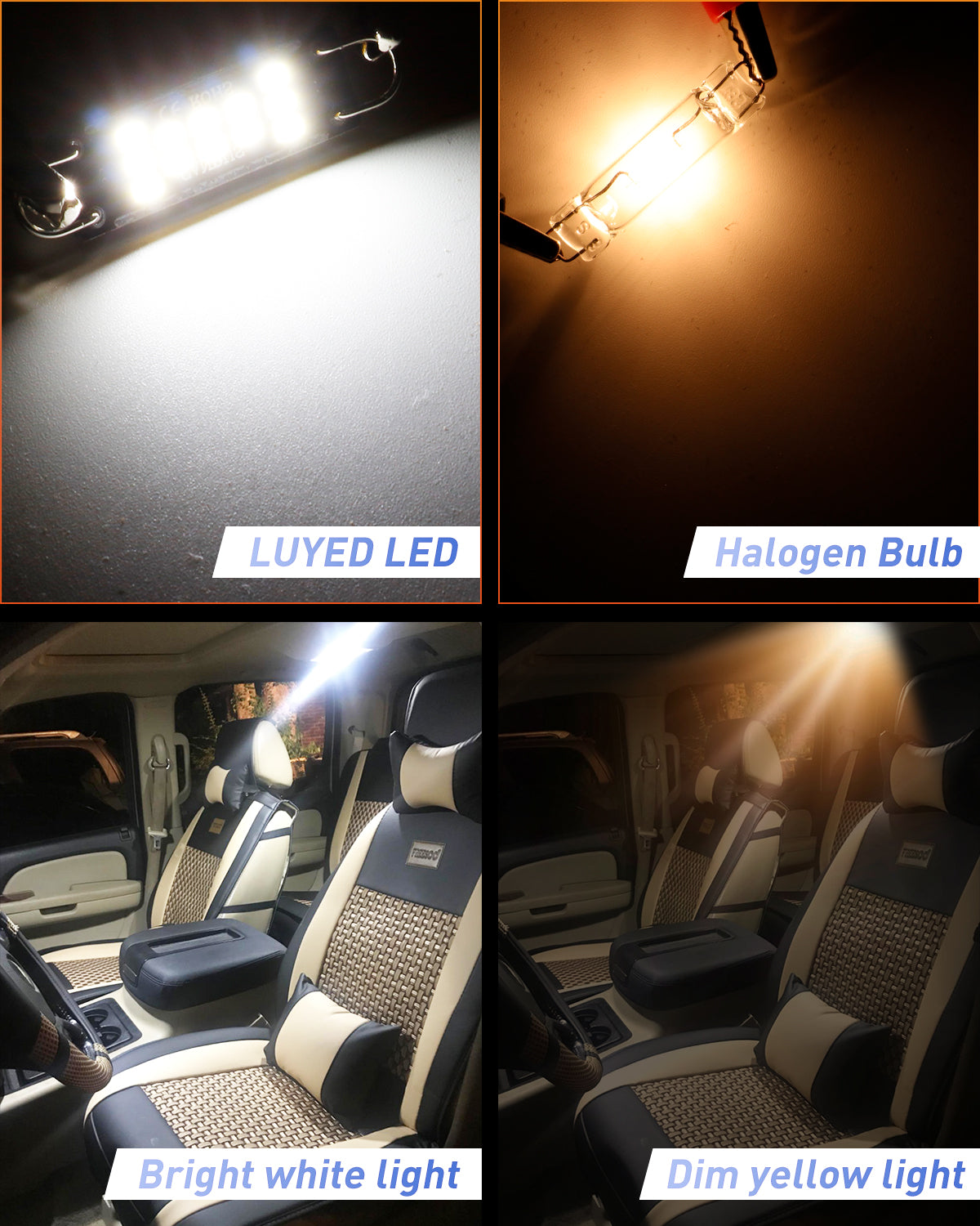 44mm 1.73" 561 562 567 564 LED Bulbs Used for Dome Light,Xenon White,Warm White