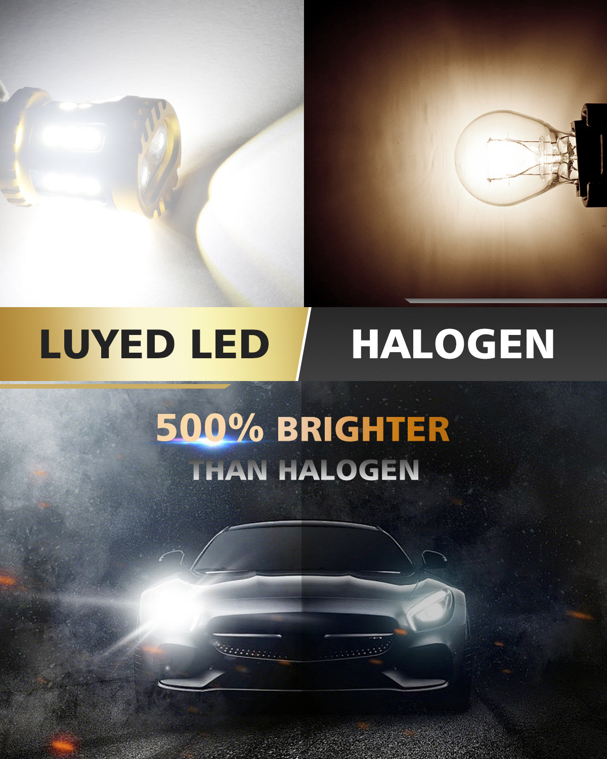 LUYED 1156 LED Bulb White Reverse Lights 1141 7506 BA15S, P21W LED Light Bulb with Projector for Tail Light Backup Brake Parking Turn Signal Lights,Pack of 2